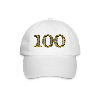 100. 100 ANS. 100e ANNIVERSAIRE. ANNIVERSAIRE 100 - Casquette classique - blanc/blanc - Devant