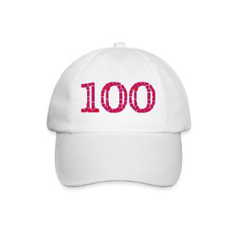 100. 100 ANS. 100e ANNIVERSAIRE. ANNIVERSAIRE 100 - Casquette classique - blanc/blanc - Devant