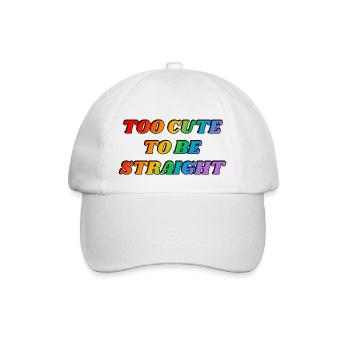 Trop mignon pour être hétéro - LGBTQ humour drôle - Casquette classique - blanc/blanc - Devant