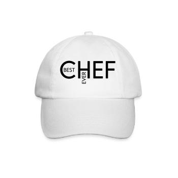Best Chef ever - Baseballkappe - Weiß/Weiß - Vorne