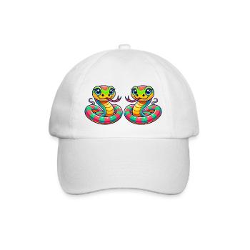 Snake 2 - Baseball Cap - white/white - Front
