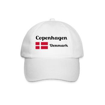 Copenhague, Danemark - Imprimés élégants - Casquette classique - blanc/blanc - Devant