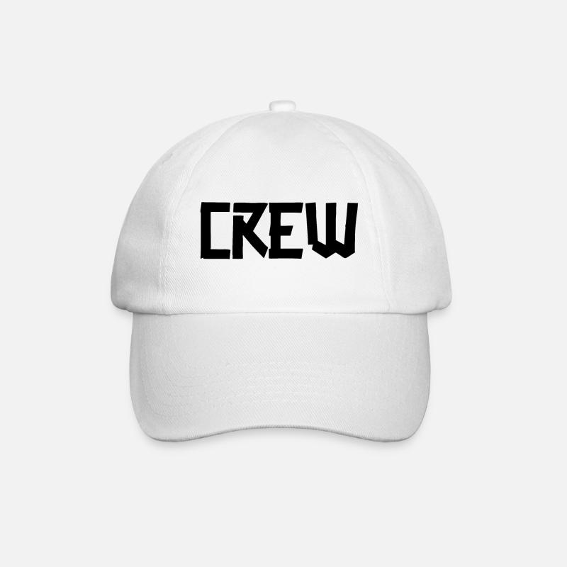 Crew Gaffer BIG Black - Baseball Cap - white/white