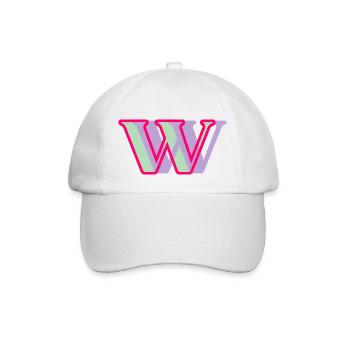 Lettre w multicolore - Casquette classique - blanc/blanc - Devant
