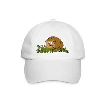 Cat - Baseball Cap - white/white - Front