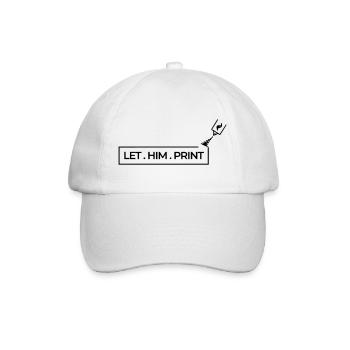 LET. HIM . PRINT - Baseball Cap - white/white - Front