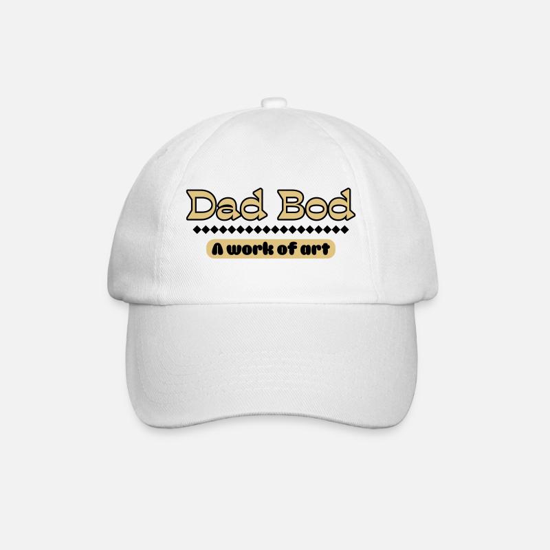 Dad Bod – Kunstvolles Statement für Väter - Baseballkappe - Weiß/Weiß