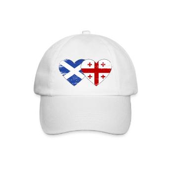 Ecosse Géorgie drapeau coeur utilisé - Casquette classique - blanc/blanc - Devant