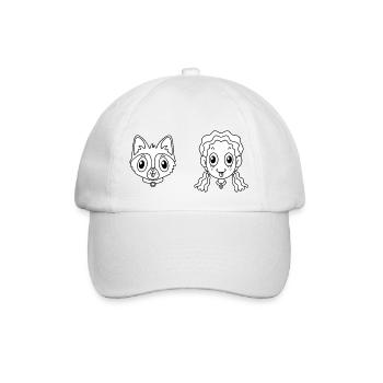 Haustier Hund - Baseballkappe - Weiß/Weiß - Vorne