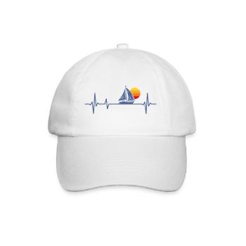 Sailing Heartbeat Sailor Capitaine de voilier - Casquette classique - blanc/blanc - Devant