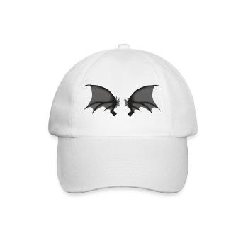 Dämonenflügel, halloween outfits, goth - Baseballkappe - Weiß/Weiß - Vorne
