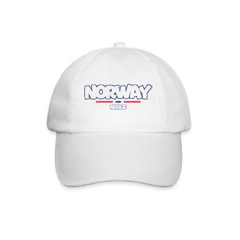 Norvège - Norvège - Norvège - Drapeau - Scandinavie - Casquette classique - blanc/blanc - Devant