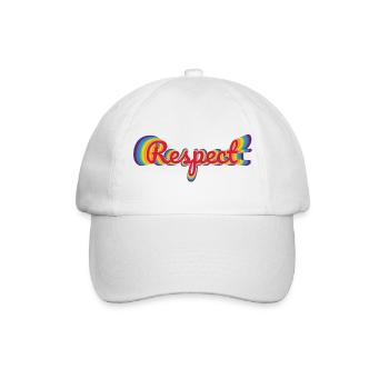 Respekt im Regenbogen-Design - Baseballkappe - Weiß/Weiß - Vorne