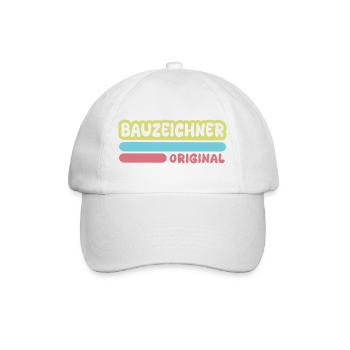 Vorname Bauzeichner - Baseballkappe - Weiß/Weiß - Vorne