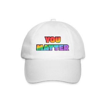 You Matter Regenbogen-Farbverlauf - Baseballkappe - Weiß/Weiß - Vorne
