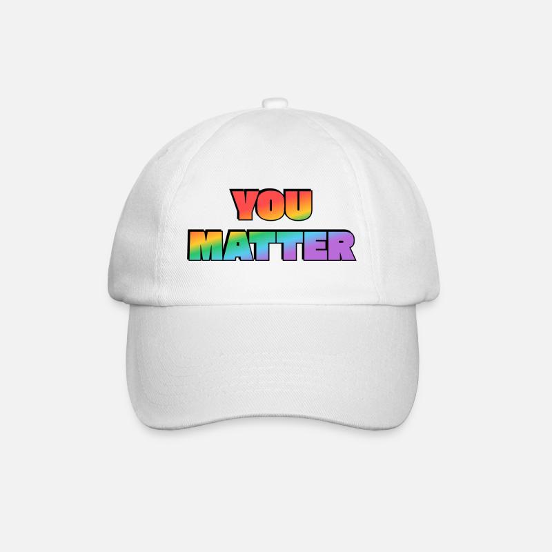 Dégradé arc-en-ciel You Matter - Casquette classique - blanc/blanc