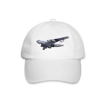 Frachtflugzeug IL-76 - Baseballkappe - Weiß/Weiß - Vorne