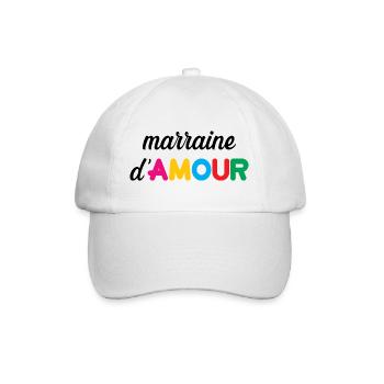 Marraine d'Amour - Famille - Baptême - Casquette classique - blanc/blanc - Devant