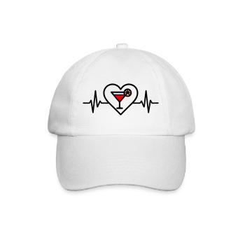 Cocktail Heart Aperitif Drink - Baseball Cap - white/white - Front
