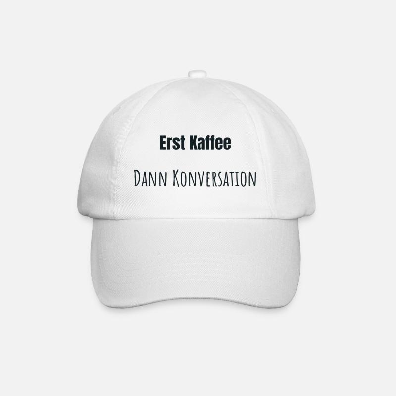 Coffee first, please - Baseball Cap - white/white