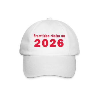 The future votes now in 2026 - Baseball Cap - white/white - Front