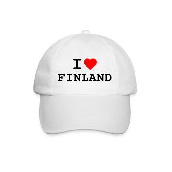 J’aime la Finlande - Finland Heart Design - Casquette classique - blanc/blanc - Devant