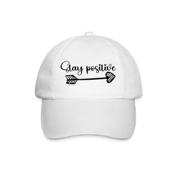 Stay positive herz - Baseballkappe - Weiß/Weiß - Vorne