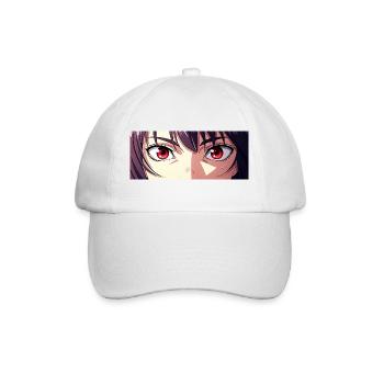 Anime Eyes Red Intense Look Manga Fan - Casquette classique - blanc/blanc - Devant
