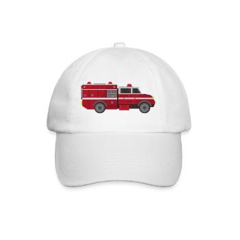 Camion de pompiers - Casquette classique - blanc/blanc - Devant