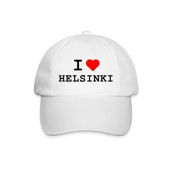 Ich liebe Helsinki - I love Helsinki - Baseball Cap - white/white - Front