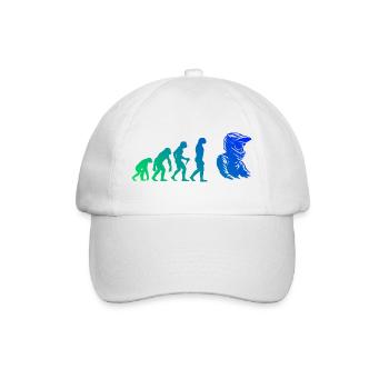 Attention motocross fans, simple statement - Baseball Cap - white/white - Front