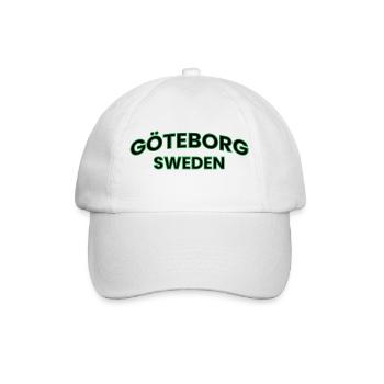 Gothenburg in a green outline - Baseball Cap - white/white - Front