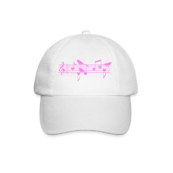 Musical Birds & Notes Für Vogelmusikliebhaber - Baseballkappe - Weiß/Weiß - Vorne