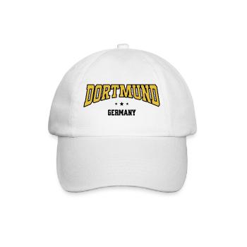 Dortmund Curved Font Design - Baseball Cap - white/white - Front