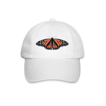 Papillons : Le papillon monarque - Casquette classique - blanc/blanc - Devant