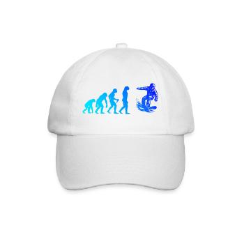 Modernes Snowboard Artwork - Baseballkappe - Weiß/Weiß - Vorne
