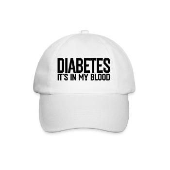 diabetes - Baseball Cap - white/white - Front