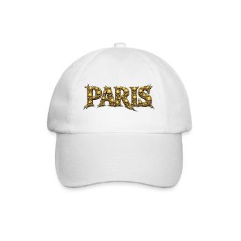 PARIS Skull Font - Baseball Cap - white/white - Front