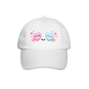 Candy Eyes Kawaii – Sweet Valentine Eyes - Casquette classique - blanc/blanc - Devant