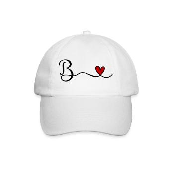 B - Baseballkappe - Weiß/Weiß - Vorne