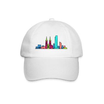 Basel City Skyline Roche Tower Modern Art - Baseball Cap - white/white - Front