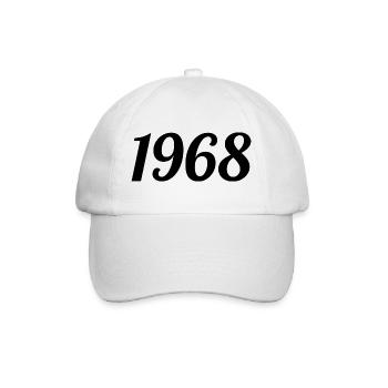1968 Vintage 1968 Anniversaire Rétro 1968 Cadeau - Casquette classique - blanc/blanc - Devant