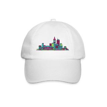 Adelaide City Skyline Kathedrale Moderne Linienkunst - Baseballkappe - Weiß/Weiß - Vorne