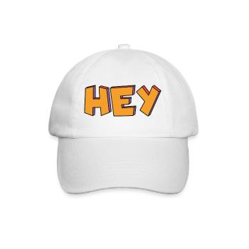 Hey 3D Retro in Orange - Baseball Cap - white/white - Front