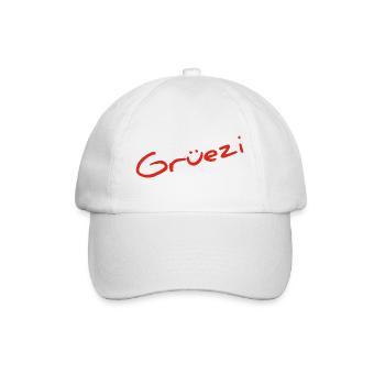 Grüezi - Hopp Schwiiz - Schweiz - Switzerland - Baseball Cap - white/white - Front