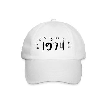 1974 Anniversaire 1974 Retro 1974 - Casquette classique - blanc/blanc - Devant