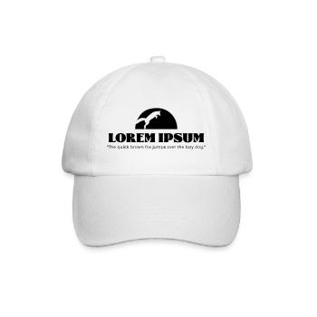 Lorem Ipsum "The quick brown ... - Baseball Cap - white/white - Front