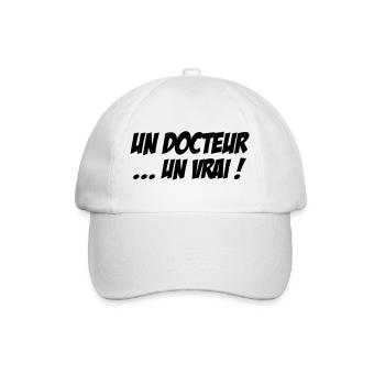 Un docteur un vrai humour profession médicale - Casquette classique - blanc/blanc - Devant