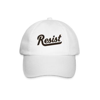 Resist lettering courageous protest - Baseball Cap - white/white - Front