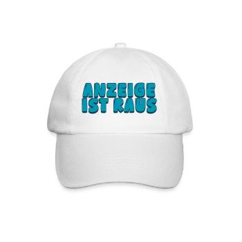Anzeige ist raus - Baseballkappe - Weiß/Weiß - Vorne